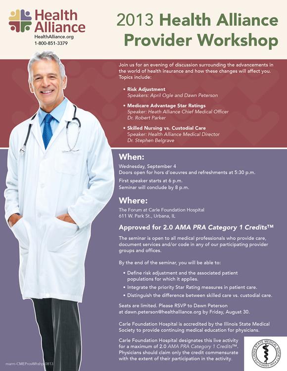 2013 Provider Workshop Invite