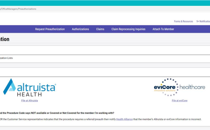 FLASH: EviCore Website Update - Providers :Providers